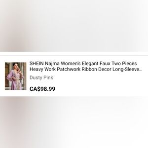 SHEIN Najma Women Loose Geometric Print Notched V-Neck Arabic dress size 4